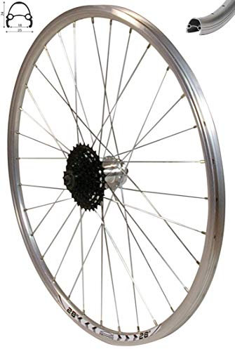 Redondo 28 Zoll Hinterrad Laufrad V Profil Felge Silber Disc + 8 Fach Kassette
