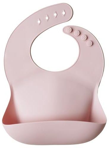 mushie silikon bib für Kinder | Lätzchen mit Auffangschale | BPA frei wasserdicht | Abwaschbar Lätzchen mit verstellae Passform | Sichere & Hochwertige für Kleinkinder Kinder Jungs & Mädchen | Blush