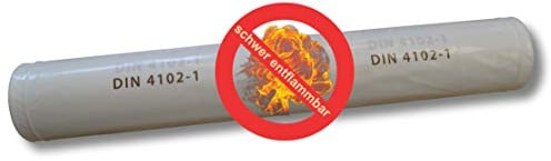 Schwer entflammbare B1 Folie - 4 x 50 m 60 µ - 200 m² pro Großrolle - [DIN 4102] - weiße Dampfsperrfolie - verschiedene Abmessungen und Stärken (4x50m / 60µ)