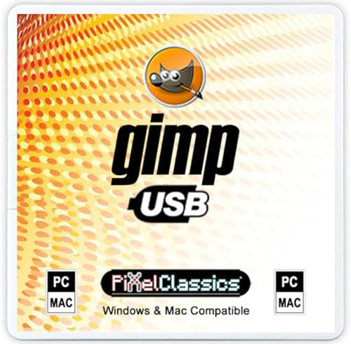 GIMP Photo Editor 2025 Compatible with Adobe Photoshop Elements CC CS6 CS5 15 Premium Professional Image Editing Software on USB for Windows 11, 10 8.1 8 7 Vista XP PC & Mac -No Subscription Required