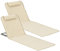 [en.casa] Strandmatte Donostia 2er Set Sonnenmatte klappbar Beige Strandliege mit Verstellbarer Rückenlehne Liegematte mit Tragetasche 143 x 48 cm