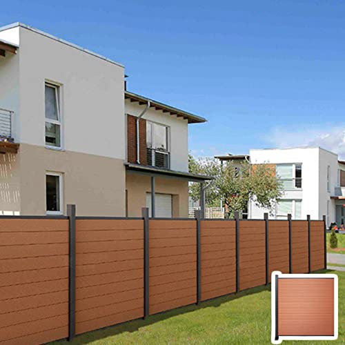 LZMZMQ WPC Sichtschutzzaun 0,9 1,2 1,5 1,8 M Abstandshalter Und Paneele Für Sichtschutz Im Freien, Freistehend, Wpc Outdoor Indoor Schlafzimmer Teiler Für AC Einheit Mülleimer Wohnung Gazebo