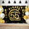 PLATEYTR 55. Geburtstag Party Dekoration, Roségold Banner, Extra Große Fotografie Hintergrund Schild Poster für Kuchen/Tabelle/Mauer/Garten Dekoration