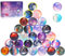 MOOING 30 Stück Flummi,Kleine Flummis,Glitzer Hüpfbälle Farben Hüpfbälle,Dopsball Gummiball Hüpfball Springball Weltraumthema Flummi Geschenk für Kinder