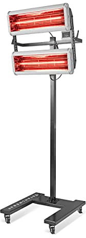 STAHLWERK Infrarot Lacktrockner IL-2400 ST mit 2.400 Watt und Stativ, leistungsstarker Infrarottrockner/IR Strahler/IR Trockner zum professionellen Trocknen von Autolack, Grundierungen uvm.