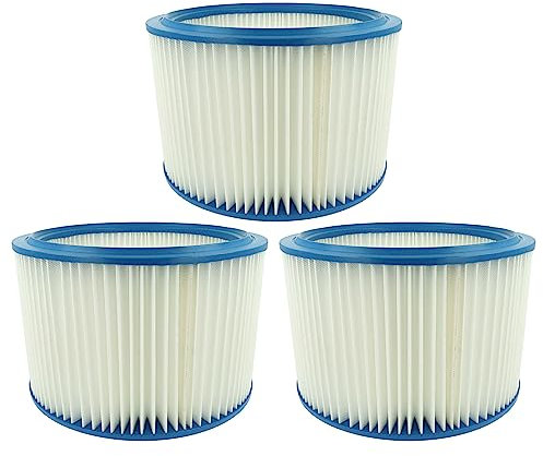 vhbw 3X Filterelement kompatibel mit Hilti VCU 40 L Nass-/Trockensauger - Feinstaubfilter