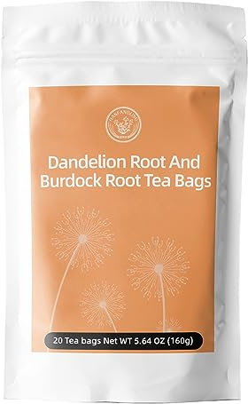 HANFANGLING Dandelion Burdock Root Tea, Detoxifying, Digestive Stimulant, Caffeine Free, Natural Caffeine Substitute, Natural Herbal Blend, Convenient Brewing Method, Gift Tea (160g)