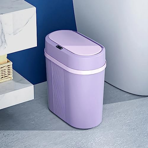 MegLob Poubelle Électrique Sans Contact, Poubelle Entre Cuisine Et Salle De Bain, Boîte De Rangement À Ordures Sous La Table Dans La Chambre Et Le Bureau,Violet