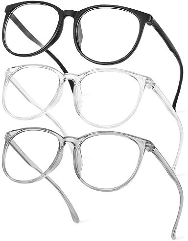 Aomig Occhiali Anti Luce Blu, 3 Pacco Occhiali da Lettura per Uomo e Donna, Occhiali per Pc con Blocco Della Luce Blu, Anti Luce Blu Lenti Antiriflesso per Leggero Comodo Lettori