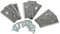 vhbw 9x Lama di ricambio compatibile con Worx Landroid WR141E, WR142E, WR143E, WR153E tagliaerba - argento, in acciaio