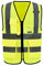 AYKRM Chaleco de seguridad Reflectante Alta visibilidad Ropa de trabajo chaleco Cremallera Seguridad Chaleco de Trabajo Multibolsillos 21 colores