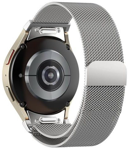 Magnet Armband for Samsung Galaxy Watch 6 5 4 7 armband 40mm 44mm/Galaxy Watch 6 Classic 47mm 43mm/Watchs 4 Classic 46mm 42mm/5 Pro 45mm Band/FE,One-Click Wechseln Milanaise Edelstahl metall Armbänder