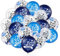 Luftballons 30. Geburtstag Deko, 20 Stück Blau Deko 30 Geburtstag Junge Mädchen Happy Birthday Konfetti Luftballons Ballons Set für Birthday Party Tisch Deco Anniversaire Deko