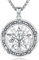 Pentagramm Halskette 925 Sterling Silber Keltischer Knoten Pentagramm Kette Tetragrmmaton Halskette Amulett Schmuck Geschenke für Damen und Herren