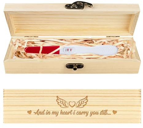 CHGCRAFT Schwangerschaftsankündigungsgeschenke Schwangerschaftstest-Andenkenbox Mit Bastband Überraschungsankündigungsgeschenk Für Ehemann Großeltern Und Eltern 8x2x1.2 Zoll