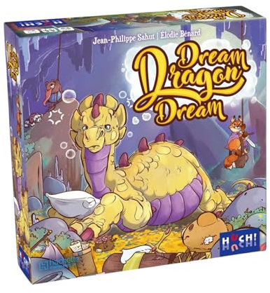 HUCH! | Dream Dragon Dream | Kinderspiel | Familienspiel | Kooperatives Echtzeit-Memospiel | Weckt Nicht den Drachen auf! | Sammelt Schätze und seid wachsam! | Für 2 bis 5 Spieler ab 6 Jahren