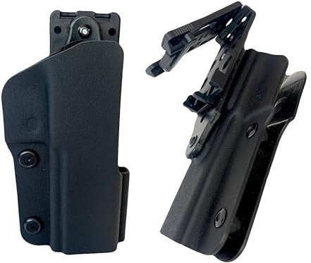 HolsterOnline Kydex Waffen Holster Verstelbare Speedsec Halfter Kurz/Shot mit Multi Lok Gürtel Clip für S&W Revolver Walther Sig Sauer CZ Pistolen (CZ-P09)