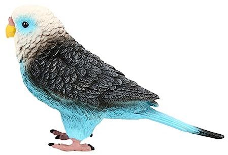 Vaguelly Simulierter Wellensittich Figuren für draußen Lehrmittel für Tiere Ornament Home Decor Spielzeug Modelle Simulation Wellensittich lebensechtes Wellensittich-Modell Kleiner Papagei
