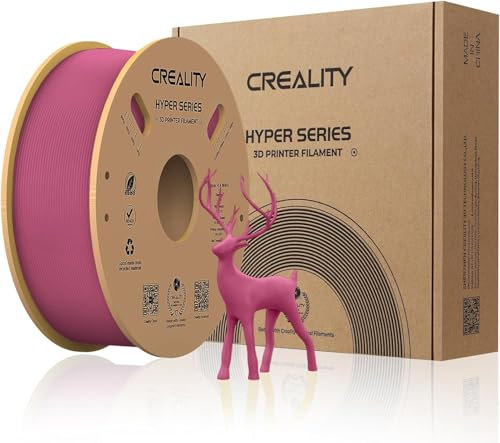Creality Official Hyper PLA Filament Erdbeerrot 1KG, 3D Drucker Filament für Hochgeschwindigkeitsdruck, langlebig und widerstandsfähig, glatt, Überhang Leistung Maßgenauigkeit +/-0.03mm, 2.2lbs/Spool