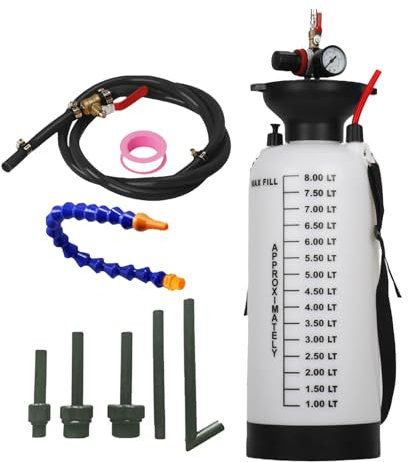 Ronyme 8L pneumatische Getriebeölpumpe Öltank ATF-Füller pneumatische Flüssigkeitspumpe Getriebeöl-Evakuierungsöl-Extraktionspumpe, mit Adapter