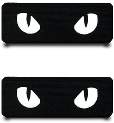 2 Stück Lustig Katzen Augen Reflektiert Flagge Patch Stickerei Taktische Militär Patch,Aufnäher mit Stickereiverschluss Applikationen für Kleidung Jacke Stickereibänder Rucksäcke Taktische