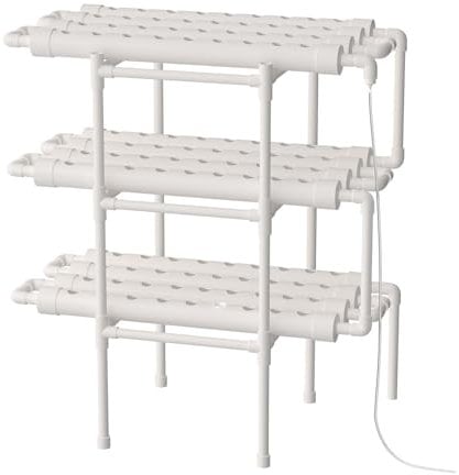 SOPERIT Hydroponic System Grow Kit 3 Ebenen mit Wasserpumpe 108 Plant Sites Plant Vegetable Hydrokultur Hydroponische für Haus Balkon Garten Balkongemüse