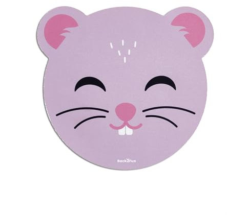 Back2Fun - Alfombrilla ratón, Antideslizante, Accesorio Escritorio tamaño 216 x 200 mm, Material poliéster para Deslizamiento Suave, Base de Goma para Agarre Firme, Mousepad diseño hámster