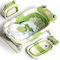 COOSEYA BañEra Plegable Bebé para Recién Nacido, BañEra Bebe Plegable con Asiento de Cojín de Baño Gratis, Regalo Ideal para Recién Nacido A Niño Pequeño Plegable para Viaje Diseño Exterior (Verde)