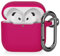 AOTUAO Compatibile con AirPods 4 Custodia Case Cover, Case Protettiva Antiurto Antiscivolo in Silicone per AirPods 4a Generazione (2024) (USB-C) Custodia con Moschettone, Rose Pink