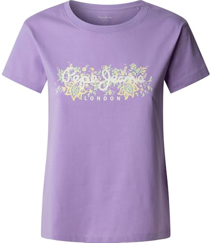 Pepe Jeans AVA T-Shirt, Viola (Lilla), S Donna