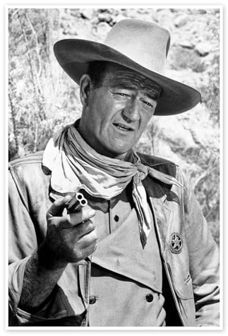 John Wayne Poster 20 x 30 cm Schwarz-Weiß Wandbilder Wanddeko