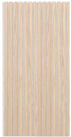 Atmosphera Interior Designer – Dekorative Holzlamellenwand – 120 x 60 cm – Beige auf grauem Hintergrund – Schalldämmung – Eingangsbereich, Schlafzimmer, Wohnzimmer