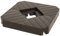 Outsunny Lot de 4 Dalles de Parasol Poids de lestage carré pour parasols déportés Pieds Croix - à remplir d'eau ou de Sable jusqu'à 60/80 kg - Marron