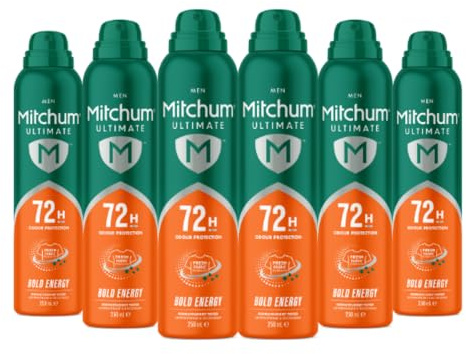 Mitchum Men Ultimate 72H Aerosol Bold Energy,pack of 6
