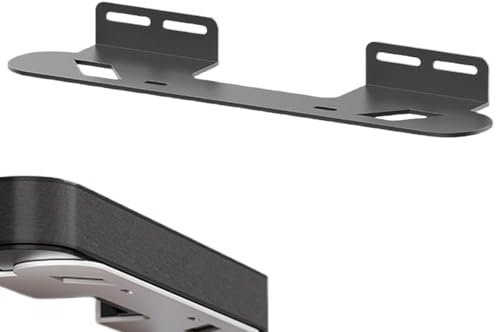 mivceklw Soundbar Wall Mount, Under TV Bracket, Carbon Steel Floating Shelf, Space-Saving Design, Universals Fit, for Router and Remote Storage, 41.5x11x13cm Carbon Steel