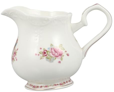 MOTHNUR Jarra De Leche Para Inducción Jarra De Cerámica Práctica Lata De Leche Para Hogar Cafetería Restaurante Hotel Decoración De Mesa