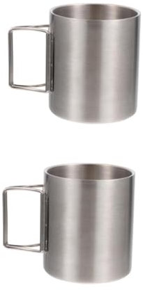 TOYANDONA 2pièces Mug De Camping Acier Tasse Réutilisable Pour Activités De Plein Air