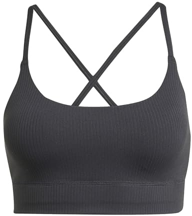 adidas Women's All Me Light Support Rib Bra Longline Sport-BH