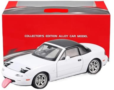 YCNXEB Miniatur Modelle 1:32 Für Mazda MX-5 Sportlegierung Automodell Erwachsene Jungen Hobby Dekorationen Originalgetreue Nachbildung(White)