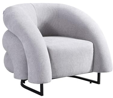 Home Deluxe Sessel MACA Samtgewebe Beige - 95 x 73 x 88 cm I Polstersessel Clubsessel Relaxsessel Fernsehsessel