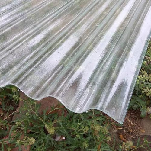 Clear Roof Sheet,Corrugated Roofing Sheets,Roof Wall Sheets Panels & Flashings,Garage Roofing Covers,Fiberglass Daylighting Panels,Cladding Replacement for Greenhouse,1mm (3 Pcs,0.9x1.7m/35x67in)