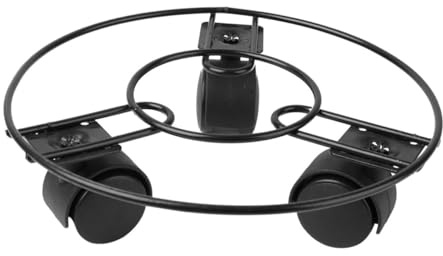 Yardenfun Robuster Runder Pflanzenroller aus Eisen mit Arretierbaren Mobiler Blumenständer für Große Blumentöpfe und Pflanzkübel Frostsicherer Pflanzuntersetzer für Innen Außenbereich