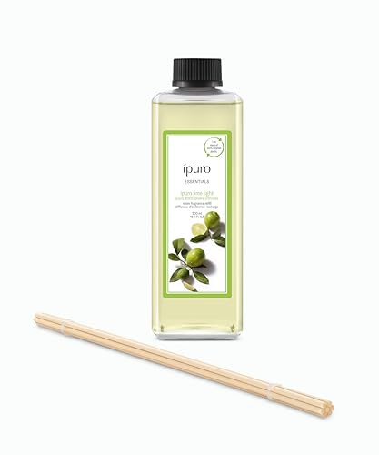 ipuro Essentials Nachfüller LIME LIGHT Raumduft 500 ml - Refill Raumerfrischer mit Zitronengras, Bergamotte, Orange, Geranie, Maiglöckchen & Vanilleblumen - Diffuser Lufterfrischer Nachfüllflasche