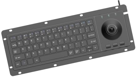 Kaeltsyn Precisions - Teclado de 64 teclas con Trackball integrado y construcción ABS para líneas de producción automatizadas, teclado de Trackball integrado