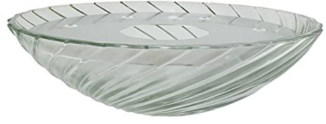 Budawi® Brunnenschale Glasschale Dawen klein transparent Ø 28 cm inkl. Einlage aus Metall Nebler Schale Zimmerbrunnen Obstschale