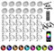 INDARUN WLAN Bodenstrahler Außen 30er Set, RGB+WarmesWeiß, Kompatibel mit Alexa,Google Home, LED Bodeneinbaustrahler Aussen, IP67 Wasserdicht, DC12V, Ø45mm, Terrassenbeleuchtung, Bodenleuchten Auße