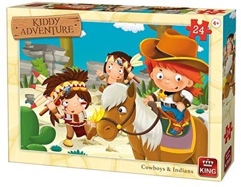 King Puzzle Kiddy Adventure 24 Pc - Cowboys & Indians