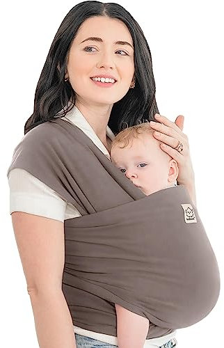 KeaBabies Babytrage Ab Geburt - Atmungsaktive Babytragetücher, Babytrage Neugeborene Ab Geburt, Babytuch Tragetuch Baby Neugeborene, Kleinkind Handfreie Babytrage, Babywickel Träger (Copper Gray)