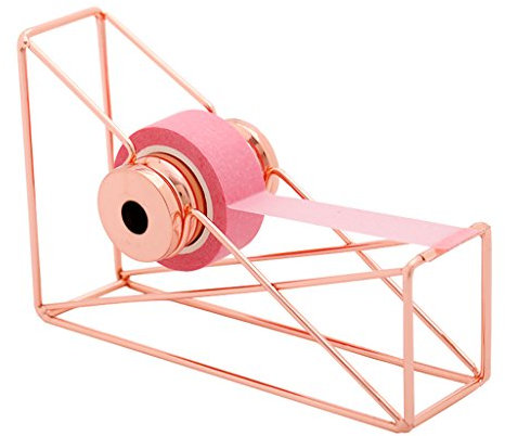 Cuigu Schleifenband-Spender, Rotgold, für Washi-Tape, Papier, Cutter, Büro, Organizer für Schreibwaren, Bürobedarf