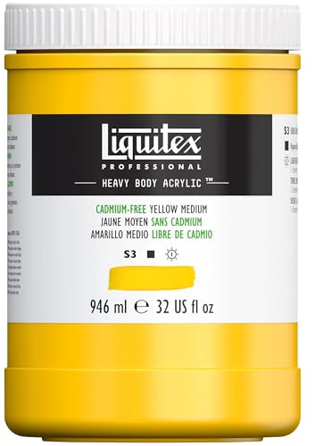 Liquitex Heavy Body Acrylic Paint, Cadmium Yellow Medium, 946ml Topf - Acrylfarbe